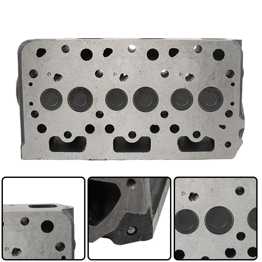 Kubota D722 Cylinder Head with Valves 17575-03042 16873-03043 16689-03049