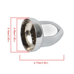 33mm Chrome Truck Lug Nut Covers w/ Flange - Push-On Caps, 20 Pack, 2-3/8