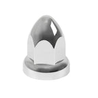 33mm Chrome Truck Lug Nut Covers w/ Flange - Push-On Caps, 20 Pack, 2-3/8
