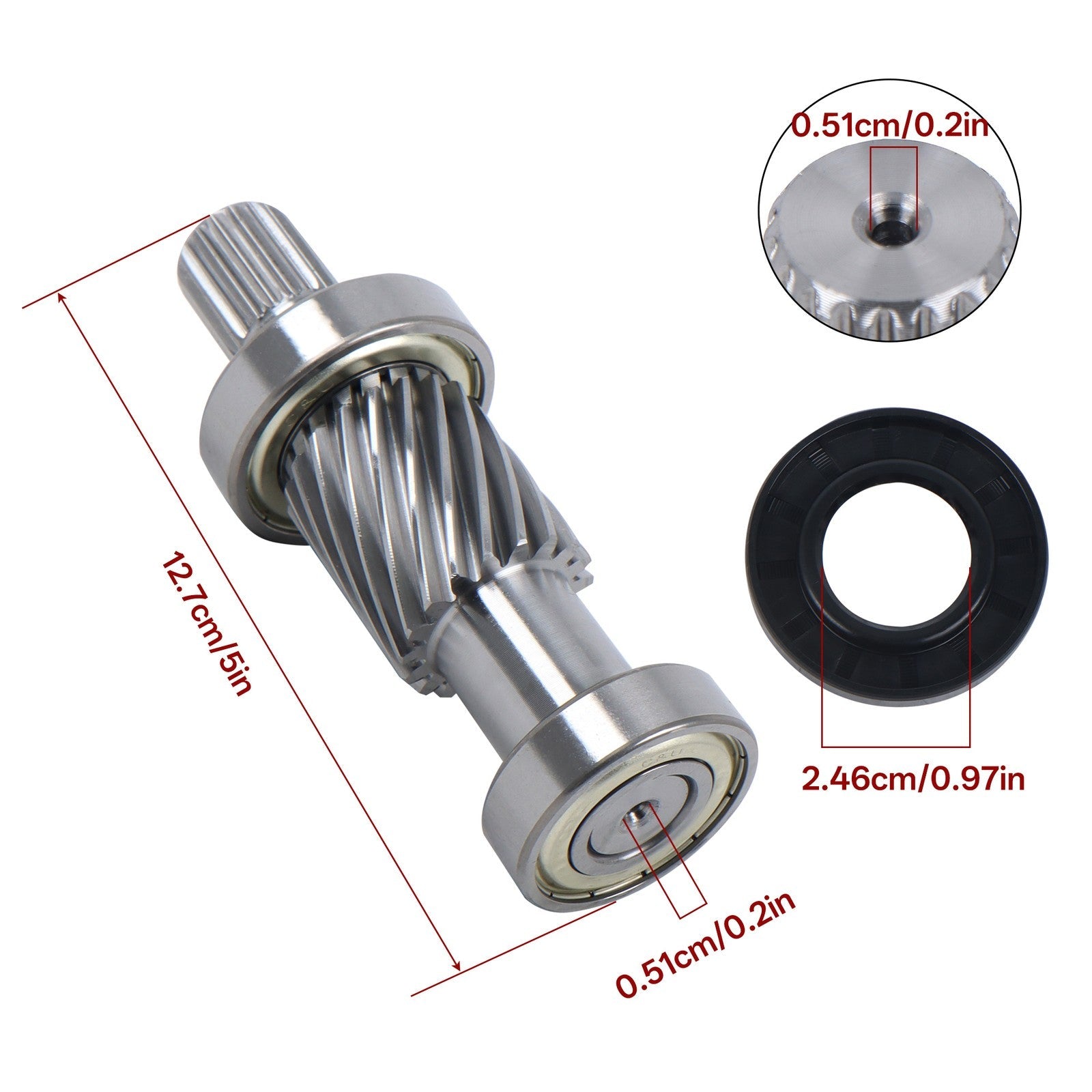 Golf Cart Input Gear Shaft Kit for EZGO RXV 2008-Up Electric Iron