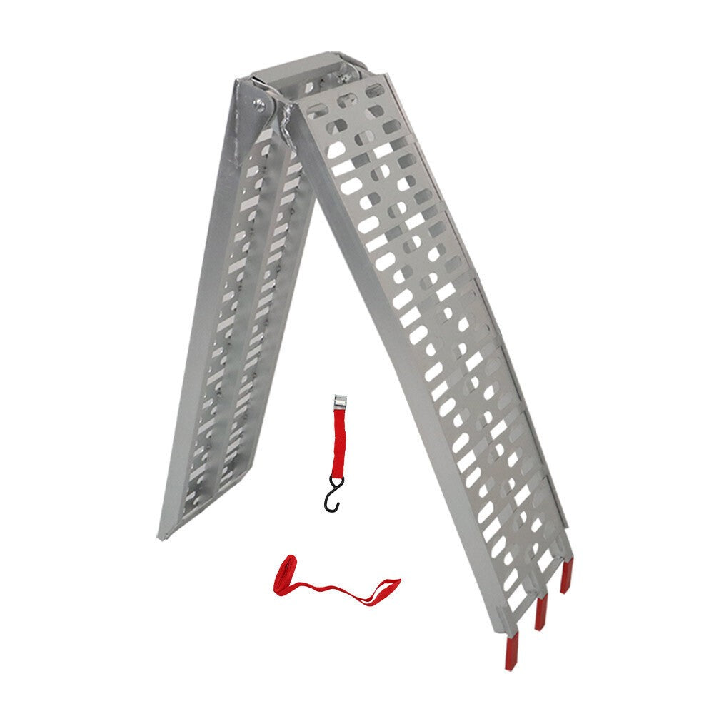 Aluminum Folding Motorcycle Loading Ramp for Lawn Mower Truck Trailer - 1pc
