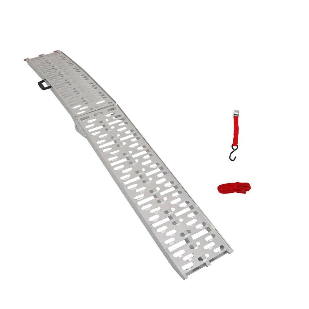 Aluminum Folding Motorcycle Loading Ramp for Lawn Mower Truck Trailer - 1pc