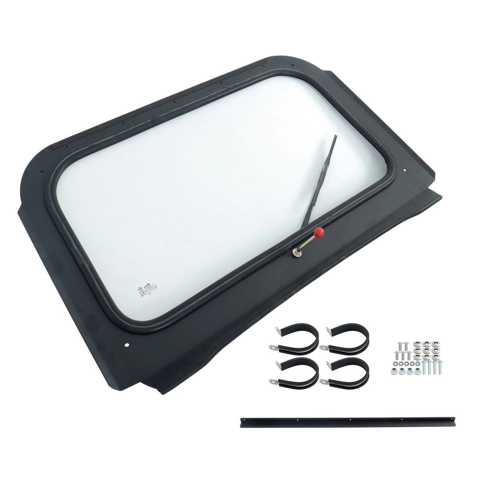 Polaris RZR Full Glass Windshield w/ Wiper Black 800 XP 900 570 2008-2014