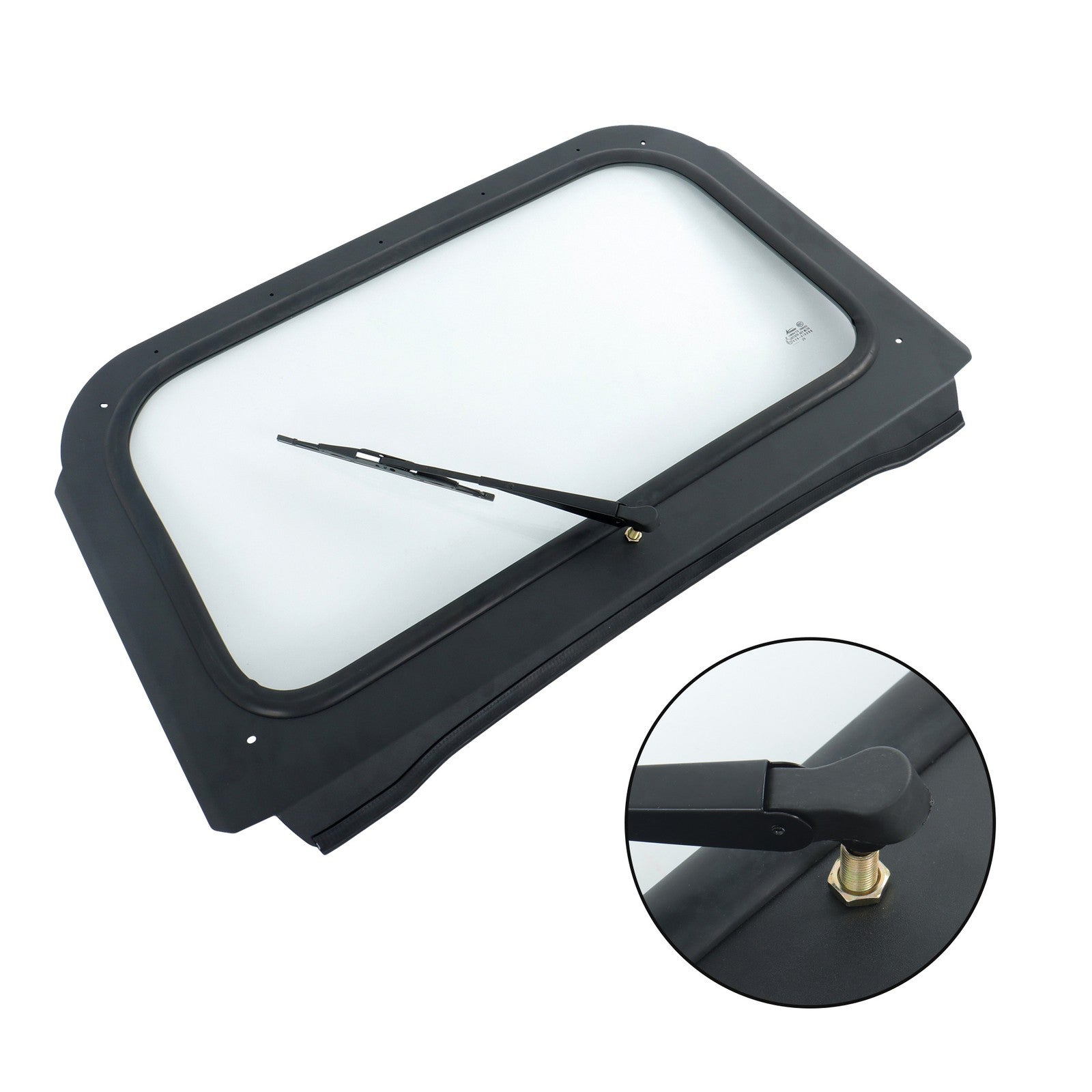 Polaris RZR Full Glass Windshield w/ Wiper Black 800 XP 900 570 2008-2014
