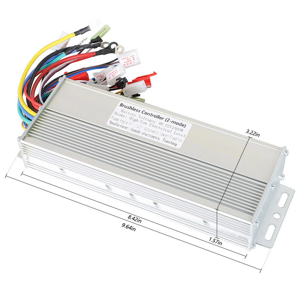1500W DC Motor Speed Controller 48V/72V for Electric E-Bike Scooter Brushless