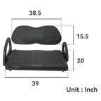 Black Golf Cart Diamond Seat Cover Kit for Club Car Precedent 2PCS