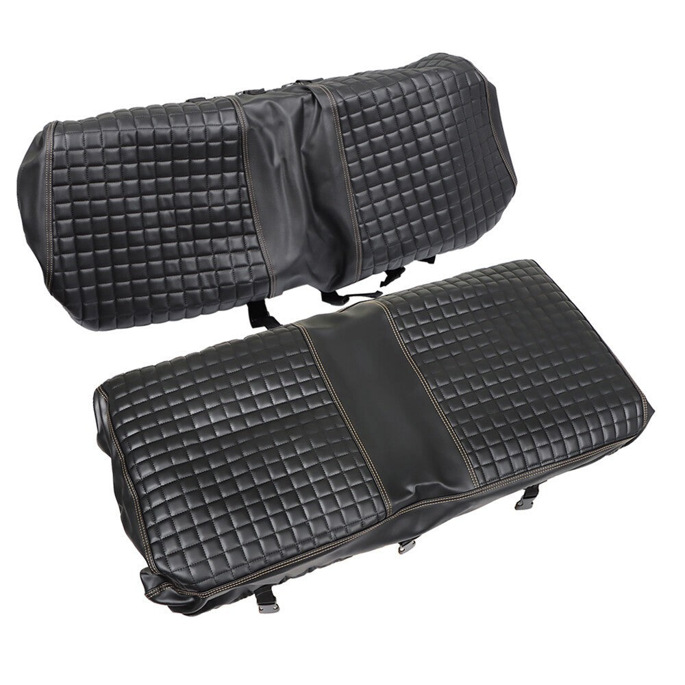 Black Golf Cart Diamond Seat Cover Kit for Club Car Precedent 2PCS