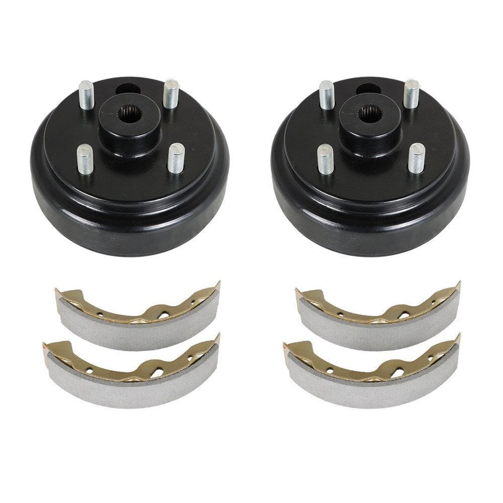 Ezgo Rear Brake Hub Drum & Shoe Kit for 1996+ TXT Electric Golf Carts