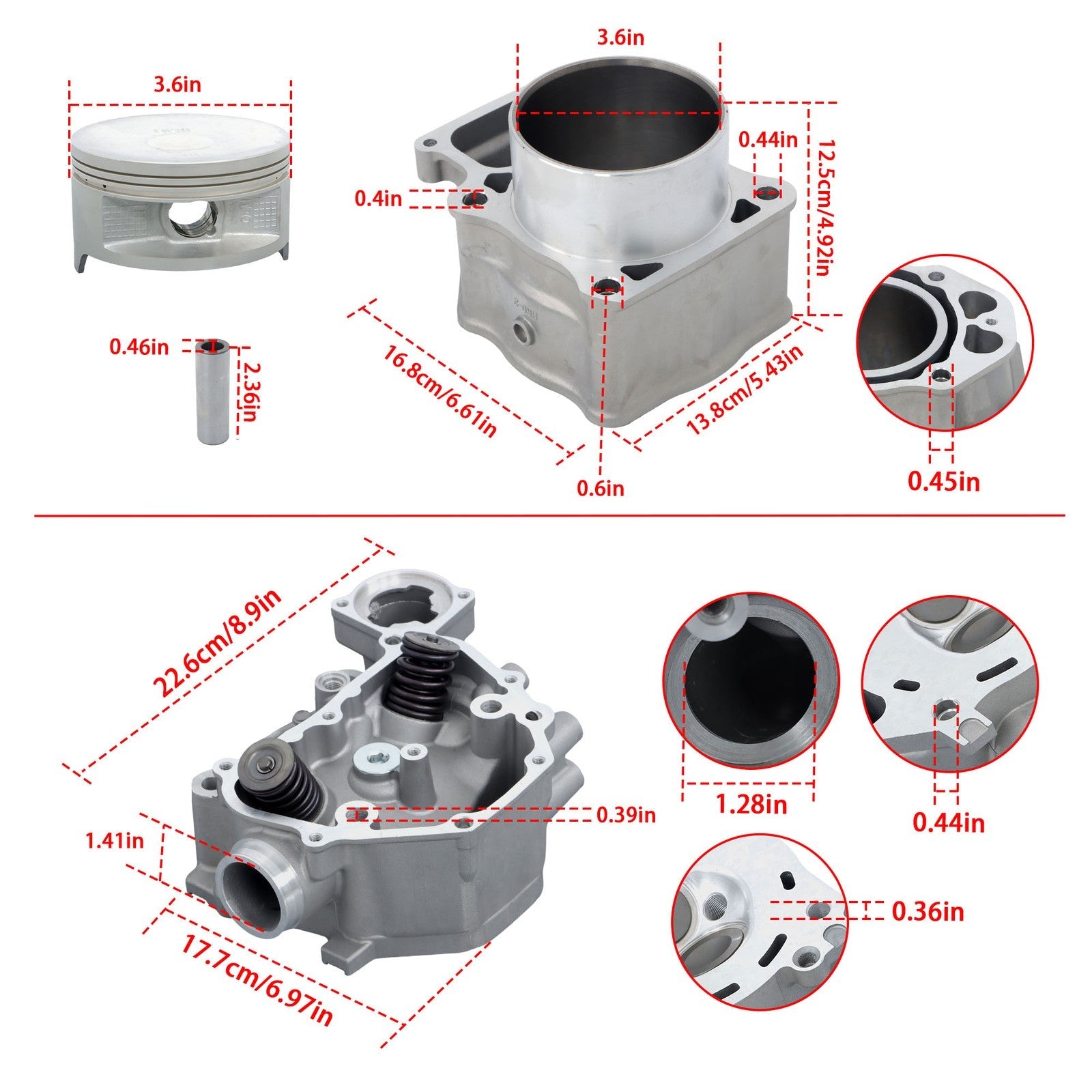 Honda Foreman TRX500 2012-2022 Crankshaft Cylinder Head Rebuild Kit
