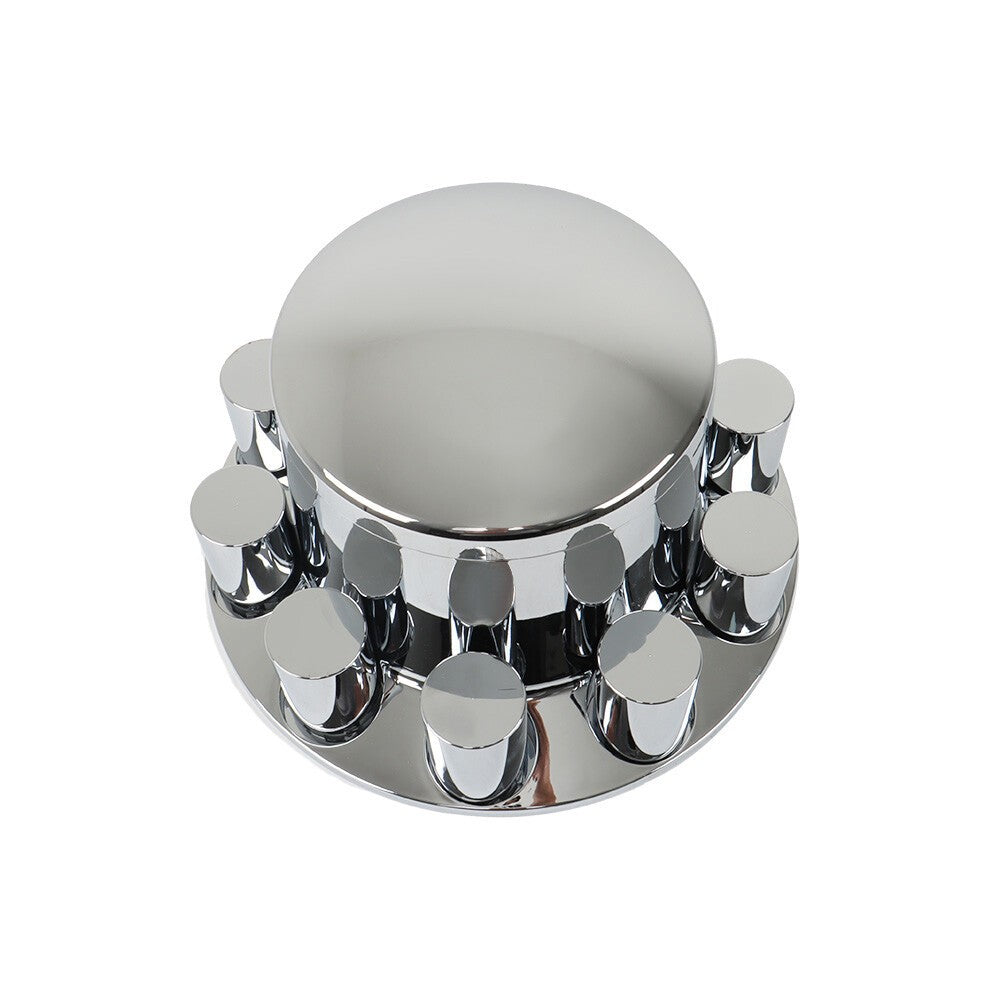 2 Pair 33mm Chrome Rear Wheel Axle Covers Hub Caps Lug Nuts Semi Truck