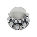 2 Pair 33mm Chrome Rear Wheel Axle Covers Hub Caps Lug Nuts Semi Truck