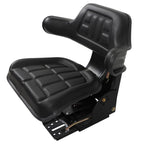 Black Tractor Suspension Seat with Armrest for Ford, New Holland & John Deere