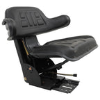 Black Tractor Suspension Seat with Armrest for Ford, New Holland & John Deere