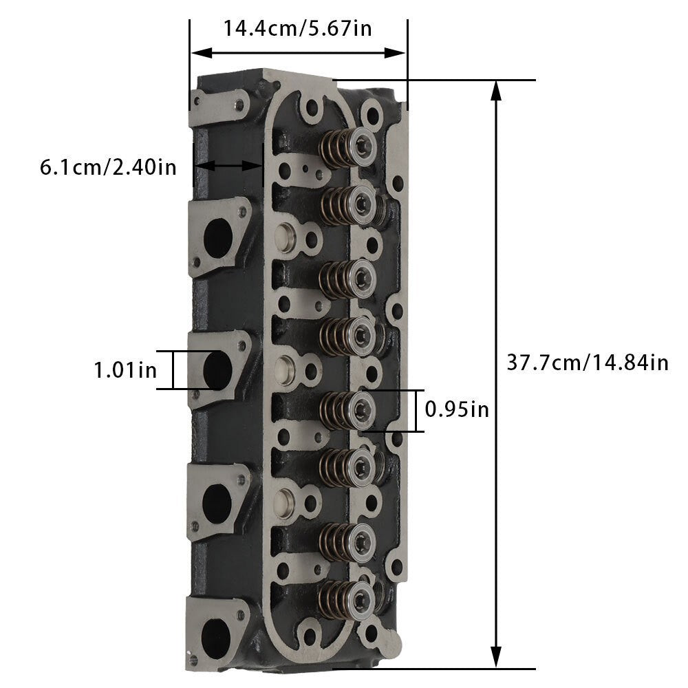 Kubota V1505 Engine Cylinder Head with Gasket Kit New Fit V1505D V1505T E
