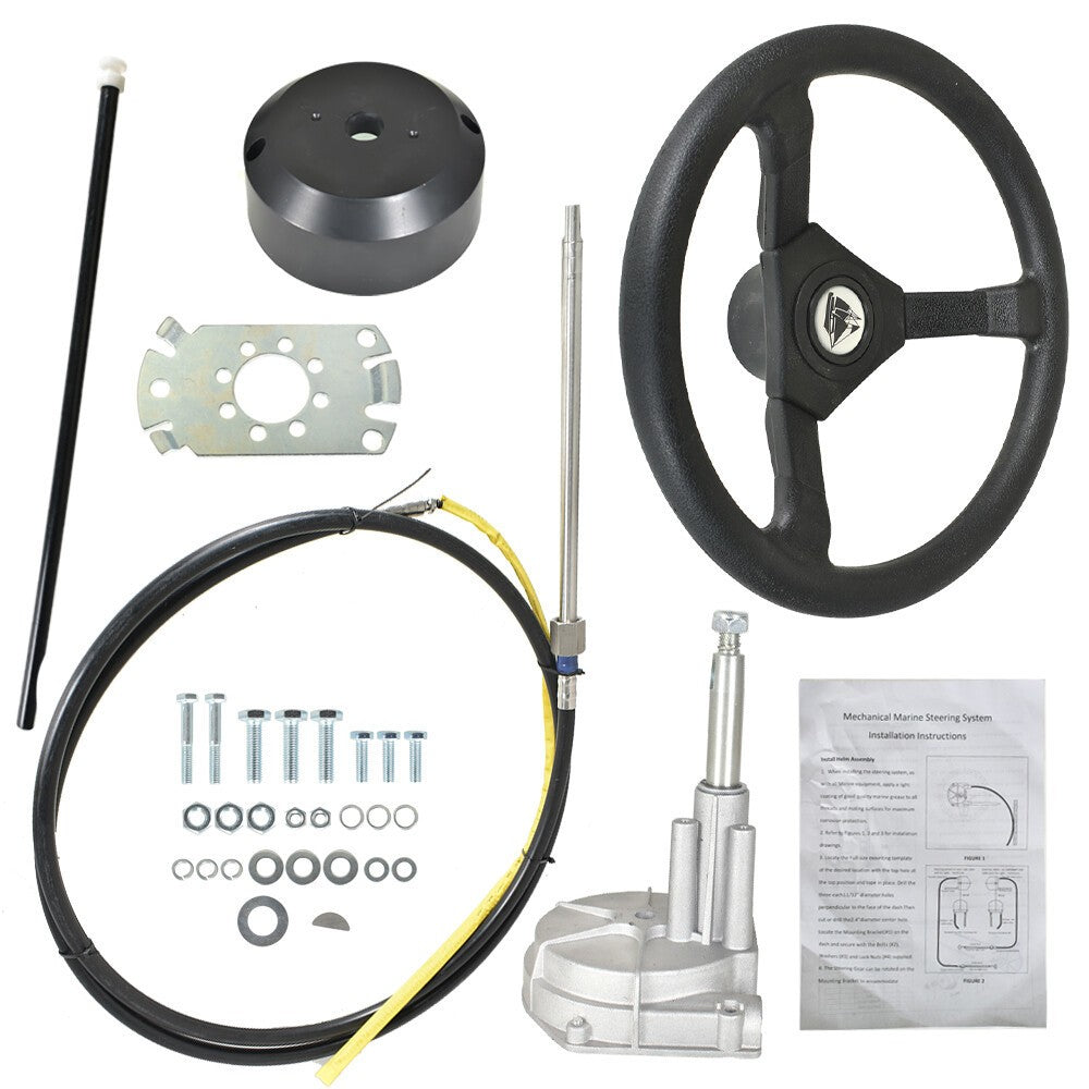 Marine Engine Turbine Rotary Steering System 10FT SS13710 Boat Cable Wheel