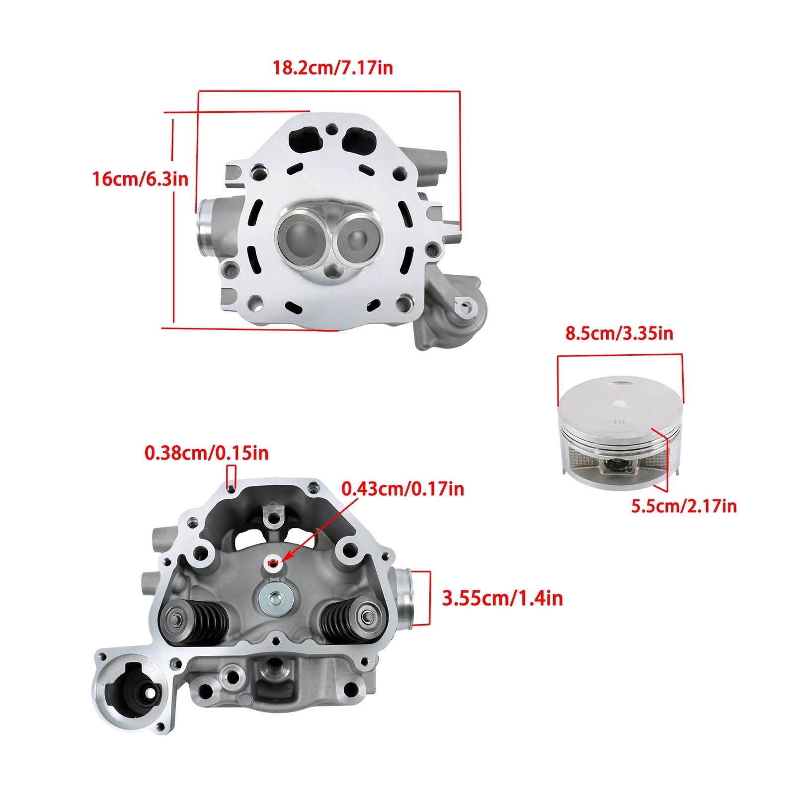 Honda TRX420 2009-2024 Engine Cylinder Rebuild Kit 12200-HP7-A01 ATV Parts