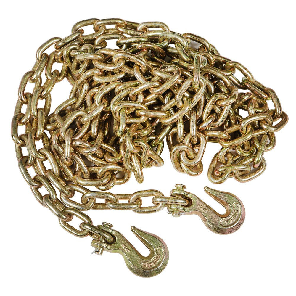 Grade 70 3/8" Tow Chain Hooks 20' Truck Tie Down Binder High Quality New