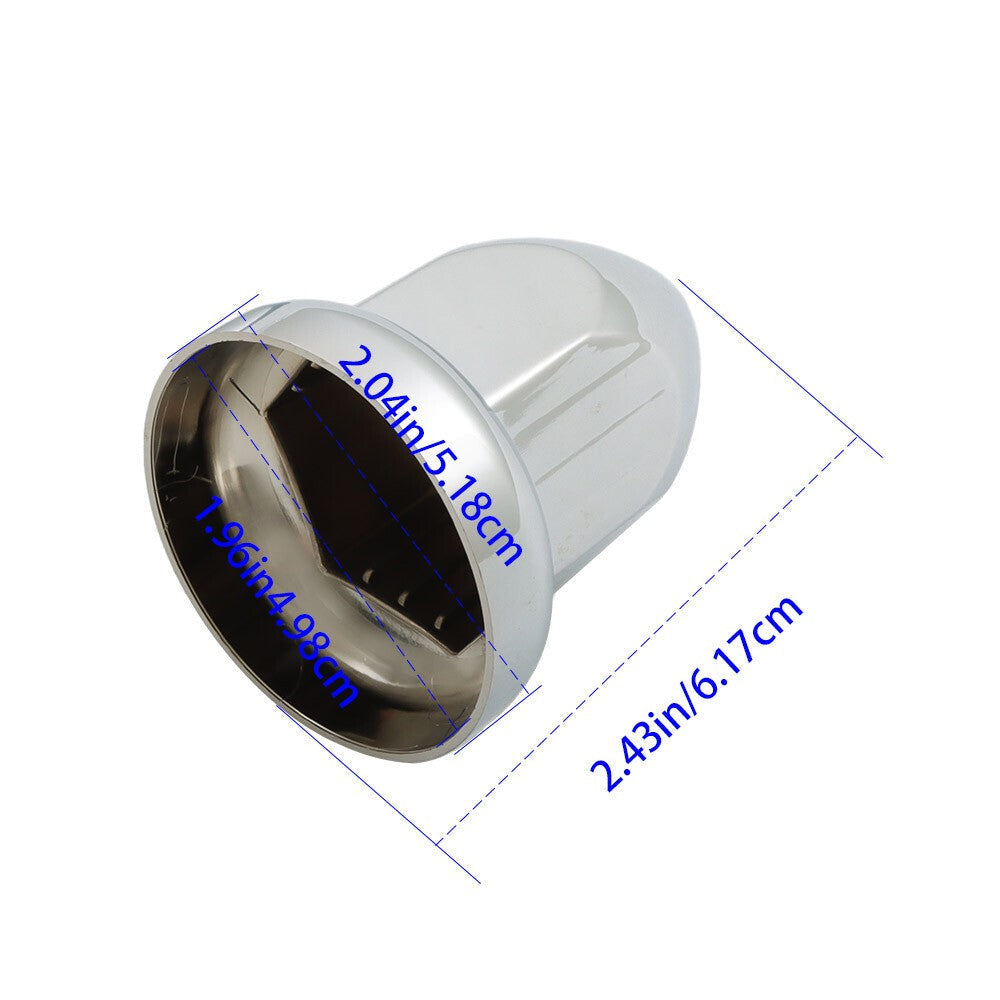 40x 33mm Chrome ABS Lug Nut Covers Push-On Bullet Caps for Semi Truck