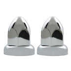 40x 33mm Chrome ABS Lug Nut Covers Push-On Bullet Caps for Semi Truck