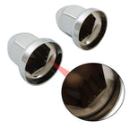 40x 33mm Chrome ABS Lug Nut Covers Push-On Bullet Caps for Semi Truck