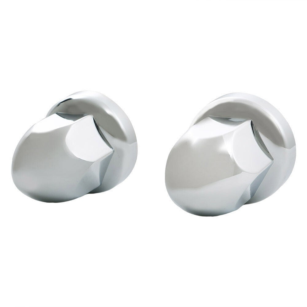 33mm ABS Chrome Bullet Lug Nut Covers Push-On for Semi Truck 40 Pack