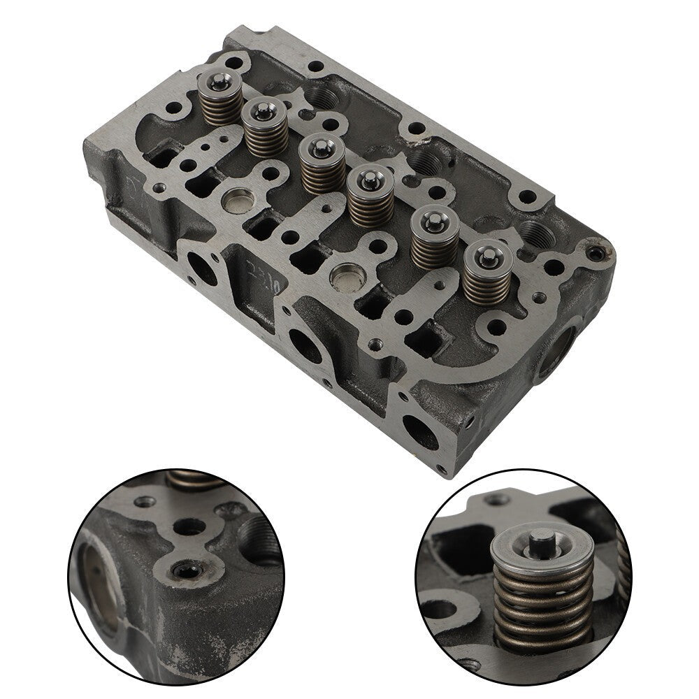 Kubota D782 Metal Engine Cylinder Head Assembly with Valve & Gasket Kit