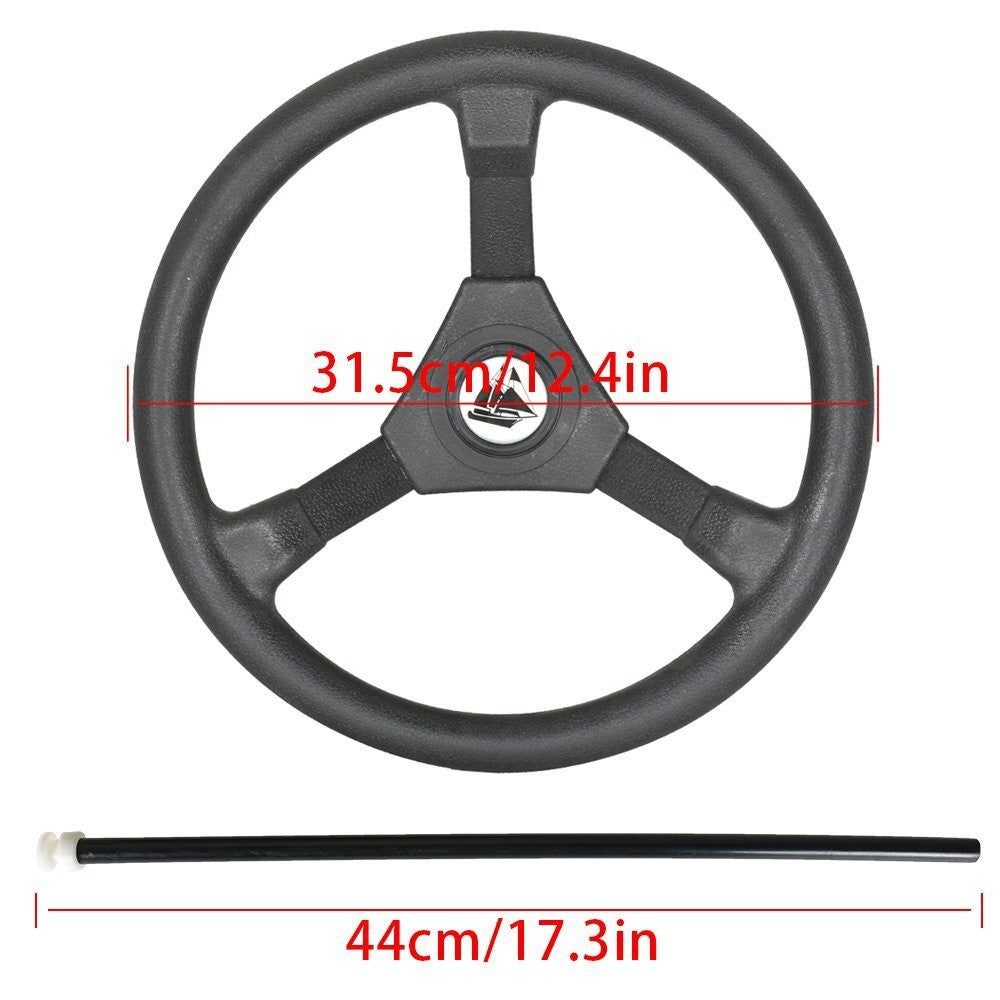 13.5" Boat Wheel & Rotary Steering Kit 13ft Outboard System SS13713