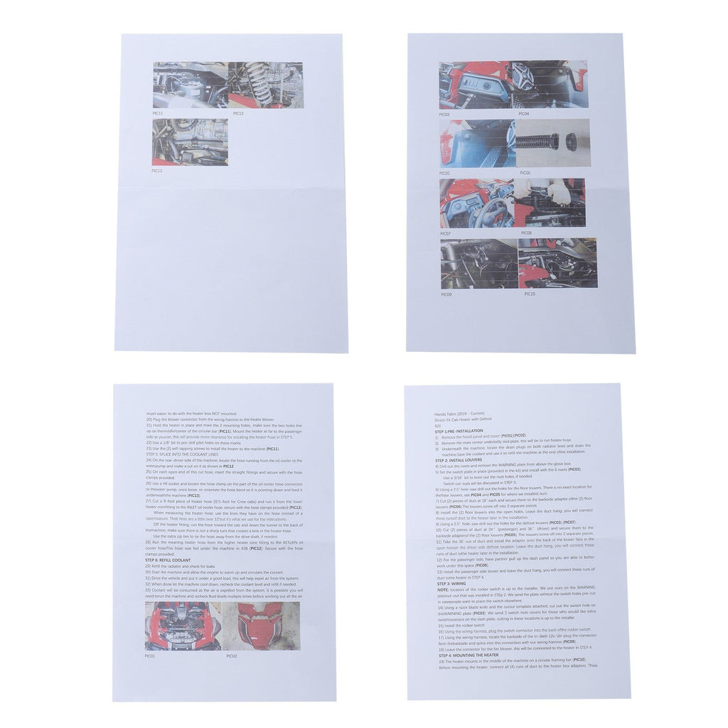 Honda Talon 2019+ SSHK920-00 Cab Heater Kit with Defrost - Easy Install