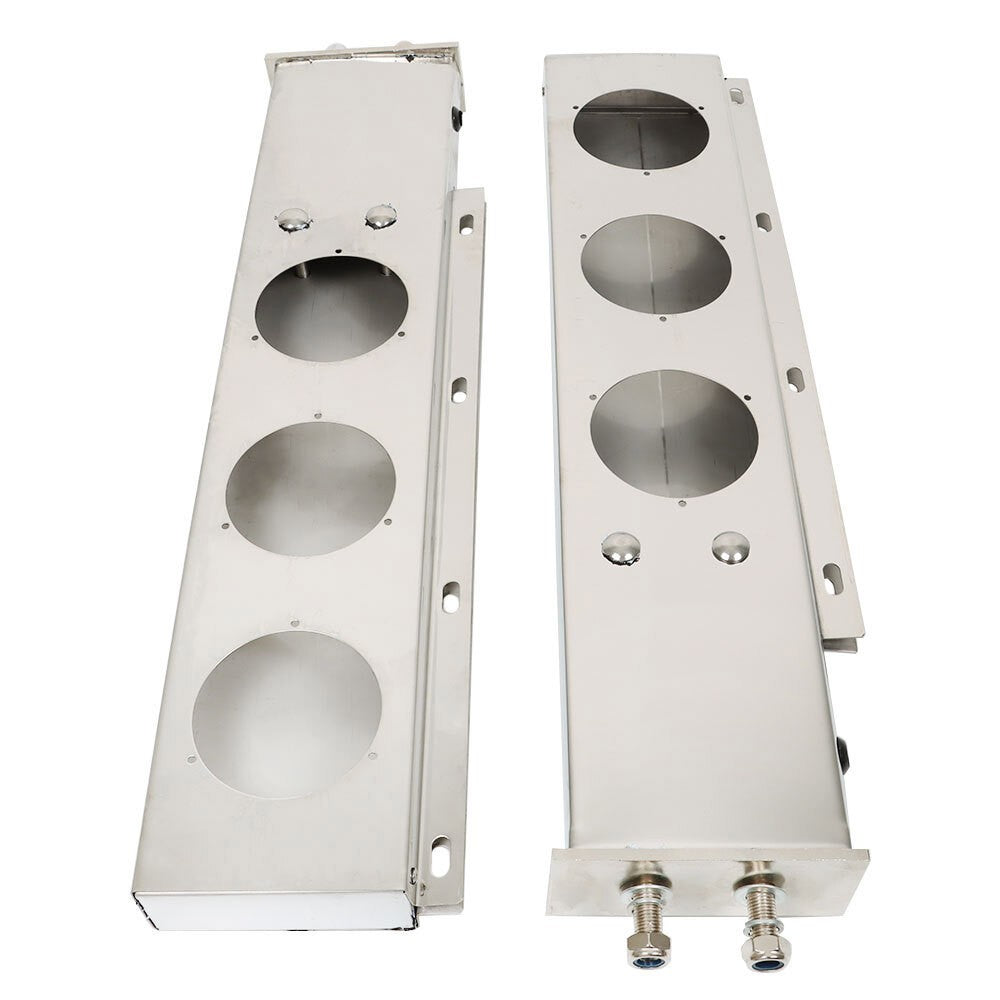 New 30" Stainless Steel Mud Flap Hanger Light Cutouts Spring Loaded 2.5 Pattern