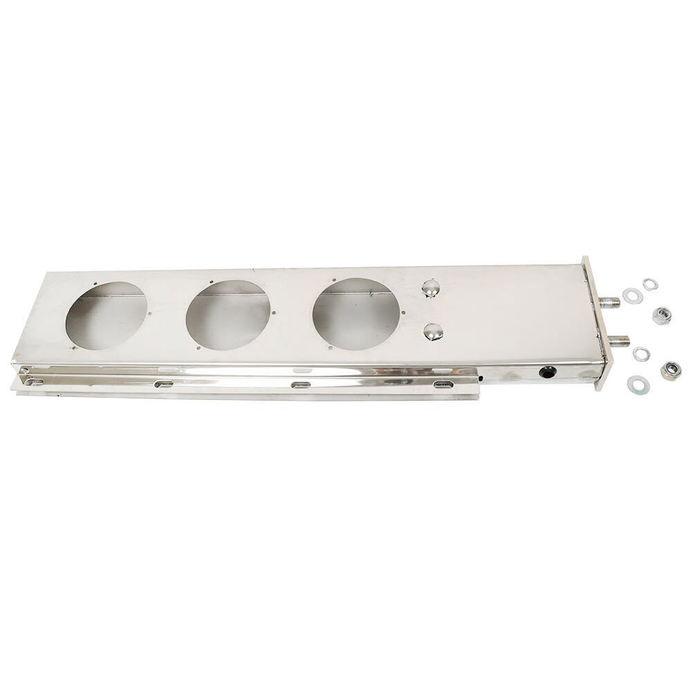 New 30" Stainless Steel Mud Flap Hanger Light Cutouts Spring Loaded 2.5 Pattern