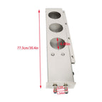 New 30" Stainless Steel Mud Flap Hanger Light Cutouts Spring Loaded 2.5 Pattern