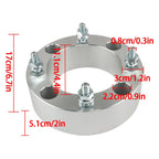 4x 2" 4x137 Silver Wheel Spacers M10x1.25 for Kawasaki Mule 500-610