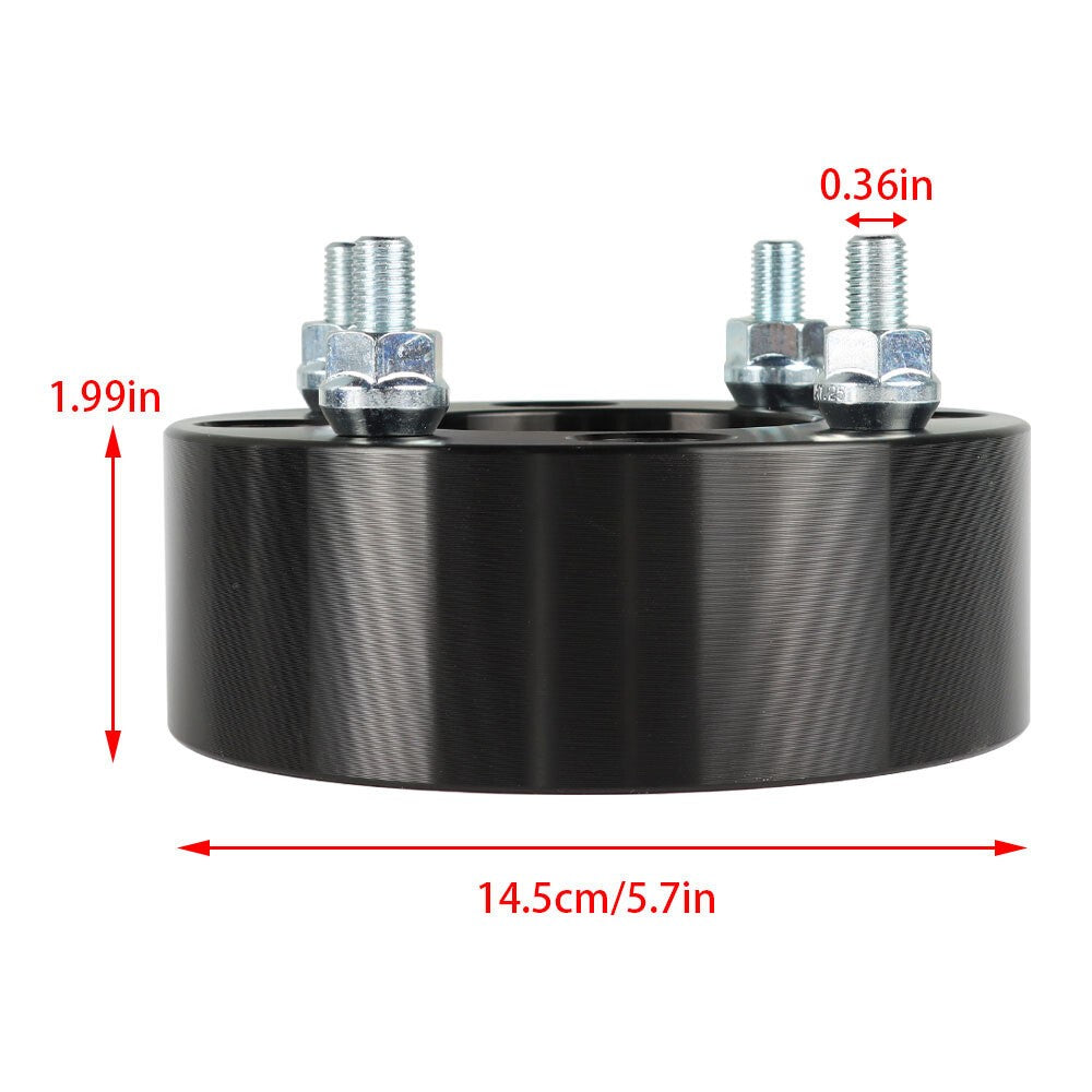 Suzuki Eiger 400 2002-2007 2" 4x110 Black Wheel Spacers M10x1.25 74mm