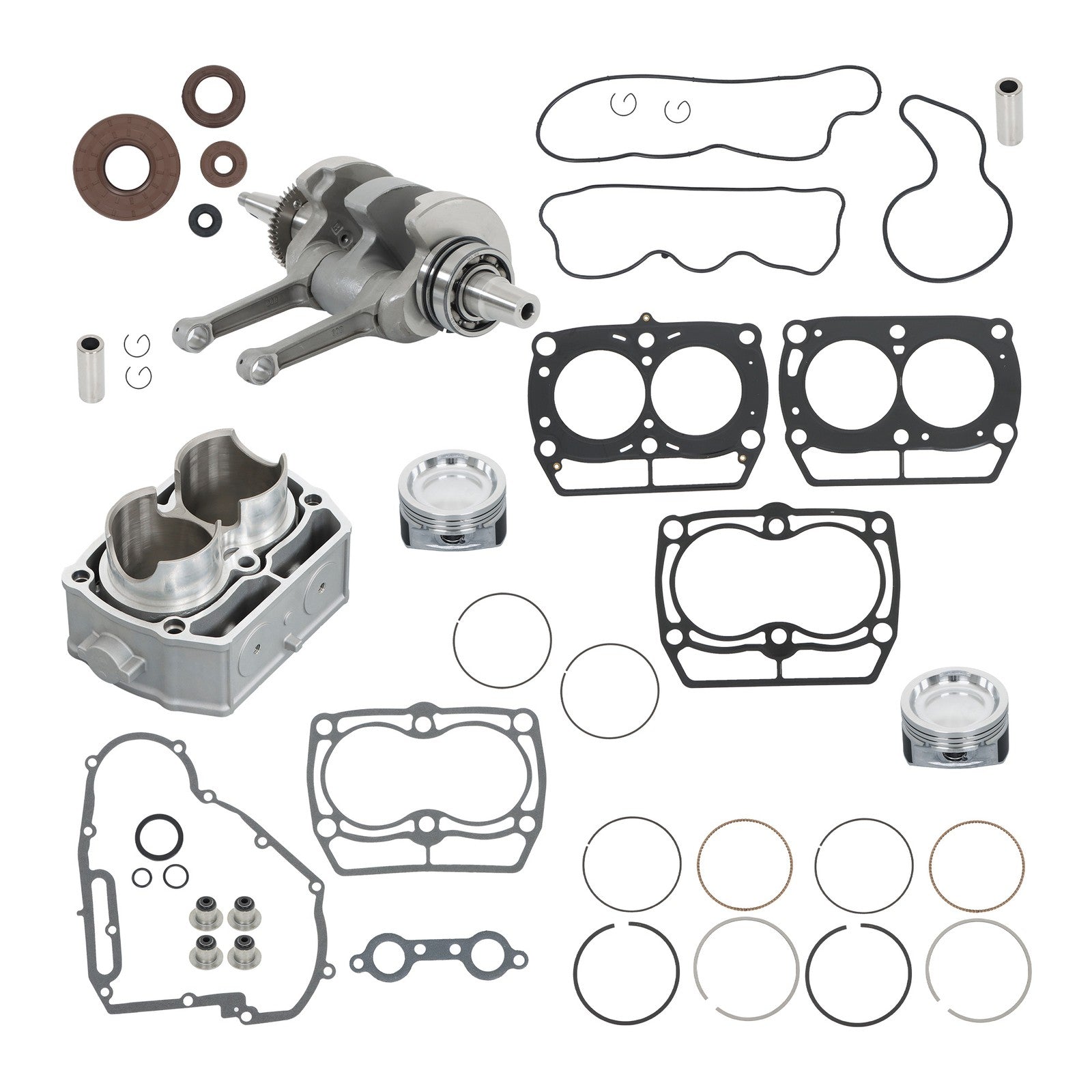 Polaris Ranger 800 Engine Rebuild Kit Crankshaft Pistons Gaskets 2011-2015