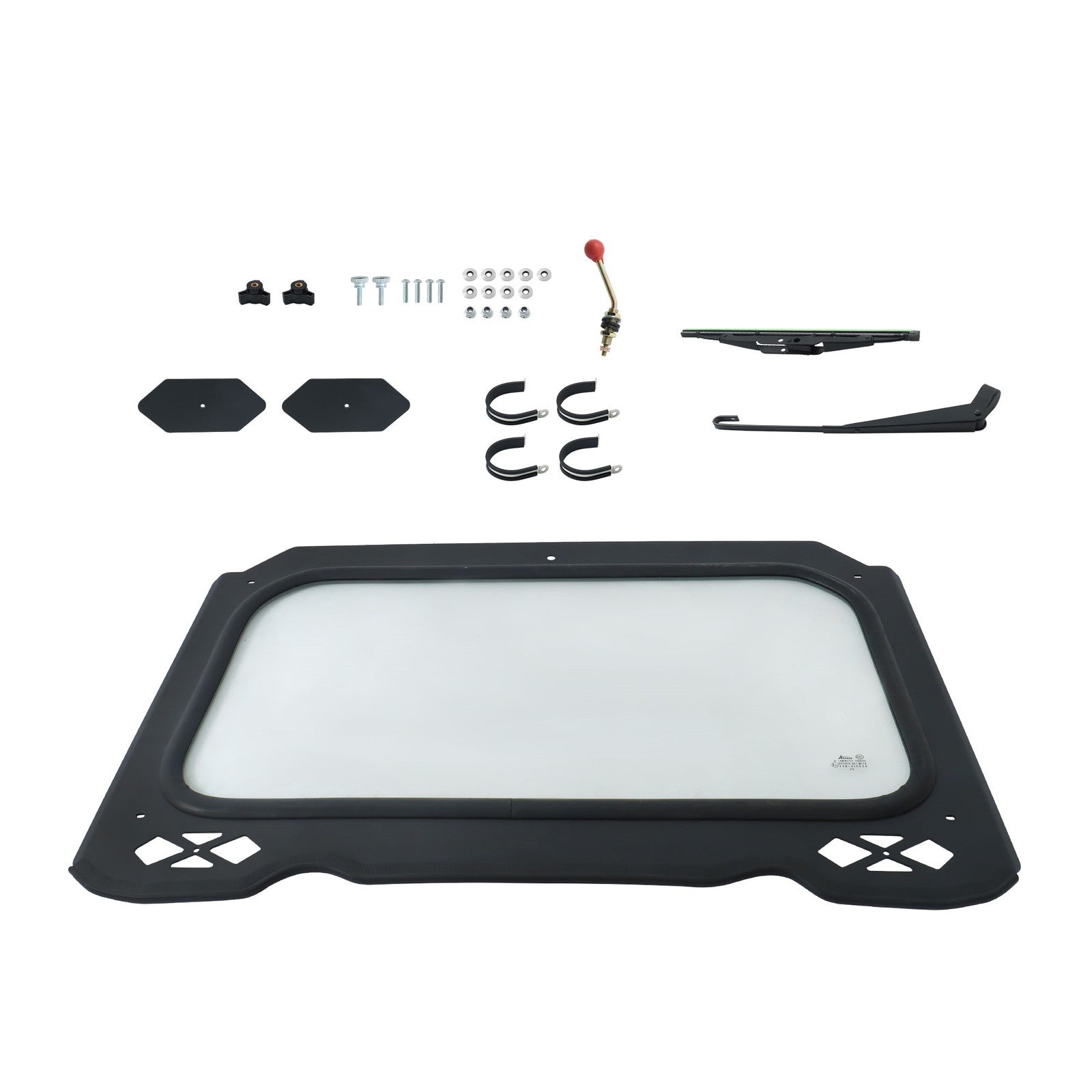 UTV Full Glass Windshield with Wiper for Polaris RZR 1000 S 2016-2018
