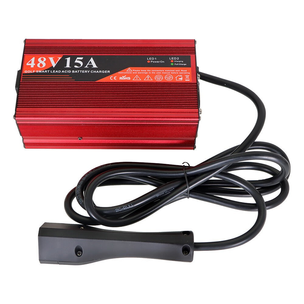 48V 15A 3-Stage Golf Cart Battery Charger for EZgo RXV TXT with RXV Plug