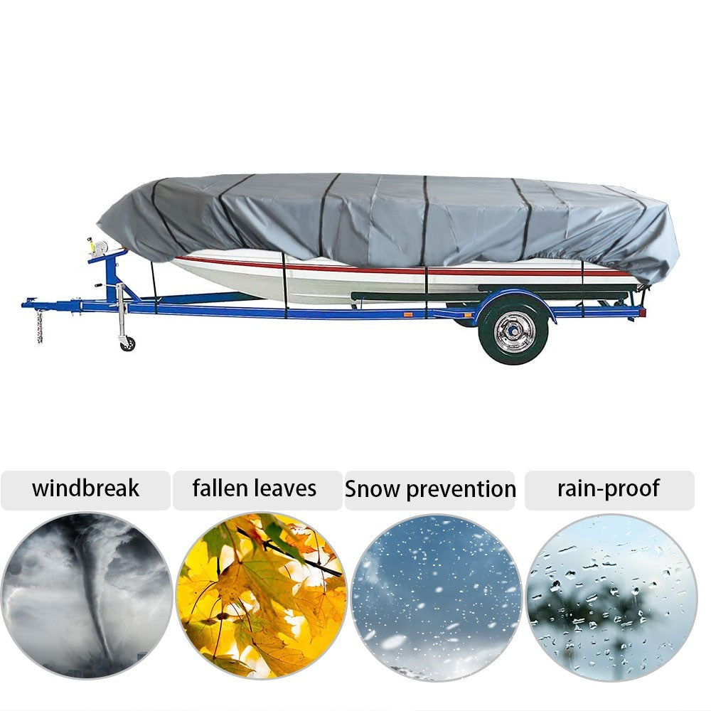 12ft Jon Boat Cover Grey 210D Waterproof Trailerable 56inch