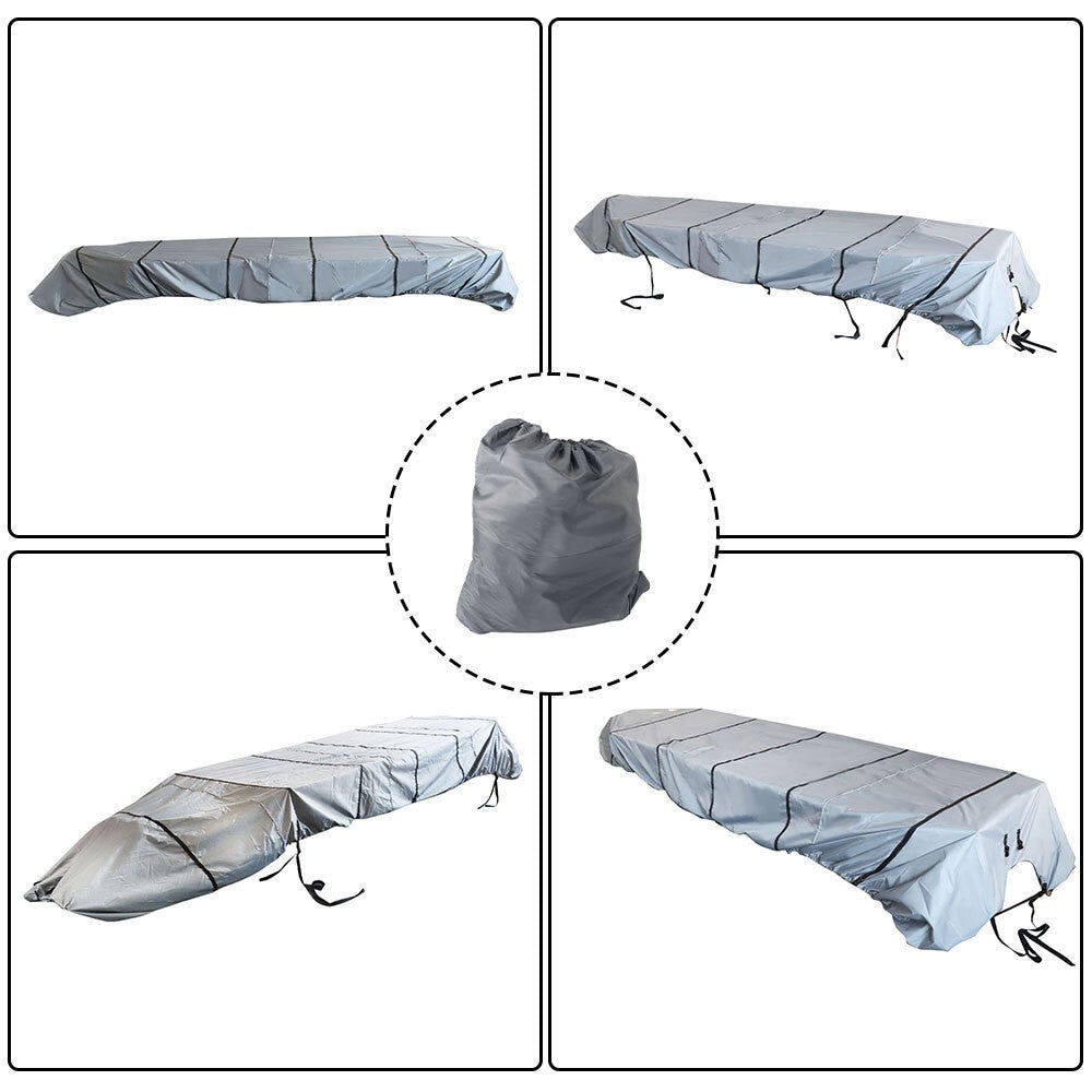 14ft Jon Boat Cover Grey 210D Waterproof Trailerable 70inch