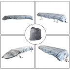 14ft Jon Boat Cover Grey 210D Waterproof Trailerable 70inch