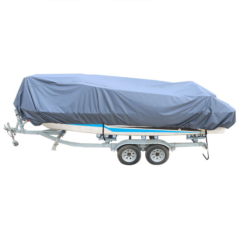 Waterproof 210D Boat Cover 20-22Ft Trailerable Fishing Ski Bass V-Hull