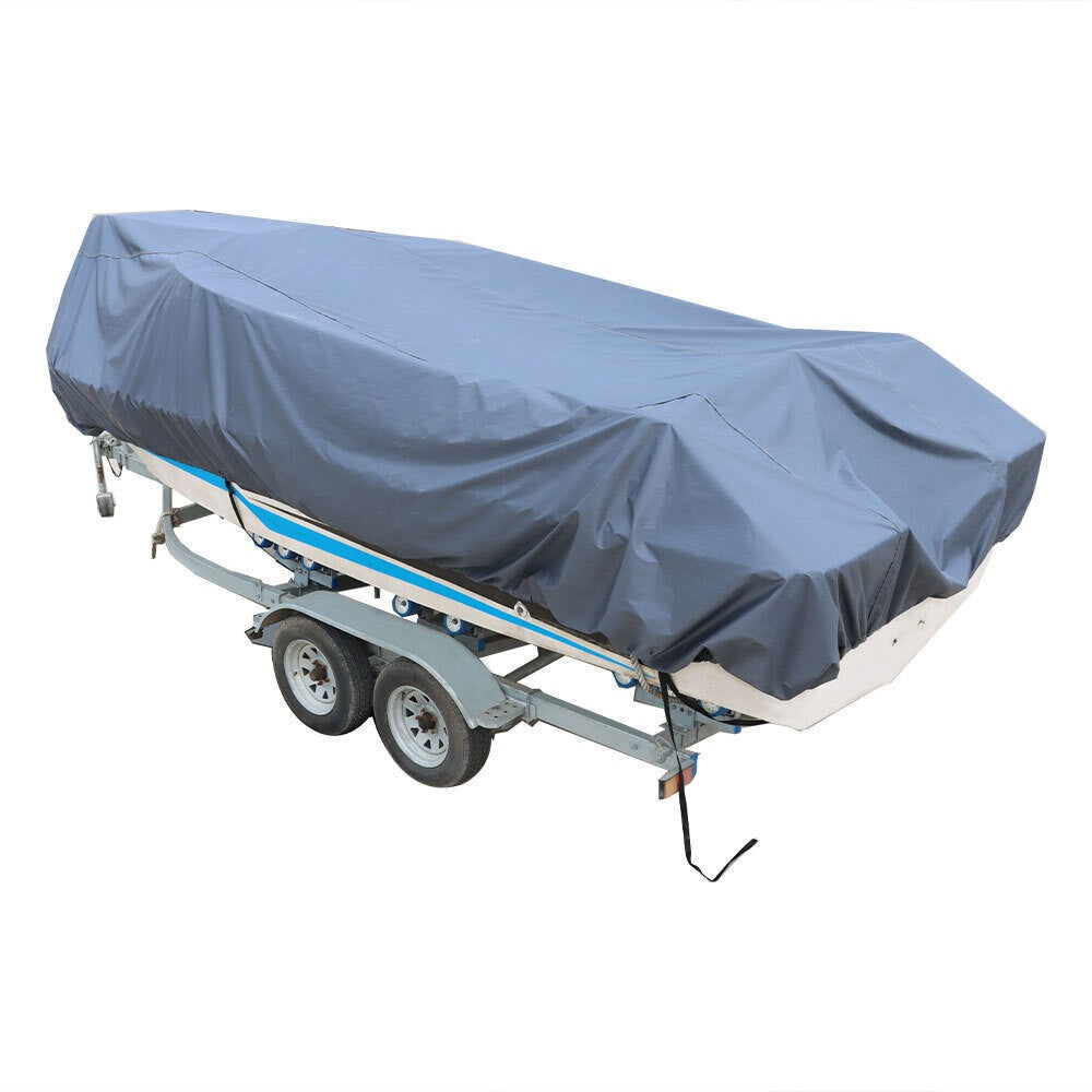 Waterproof 210D Boat Cover 20-22Ft Trailerable Fishing Ski Bass V-Hull
