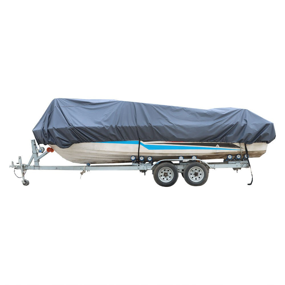 Waterproof 210D Boat Cover 20-22Ft Trailerable Fishing Ski Bass V-Hull
