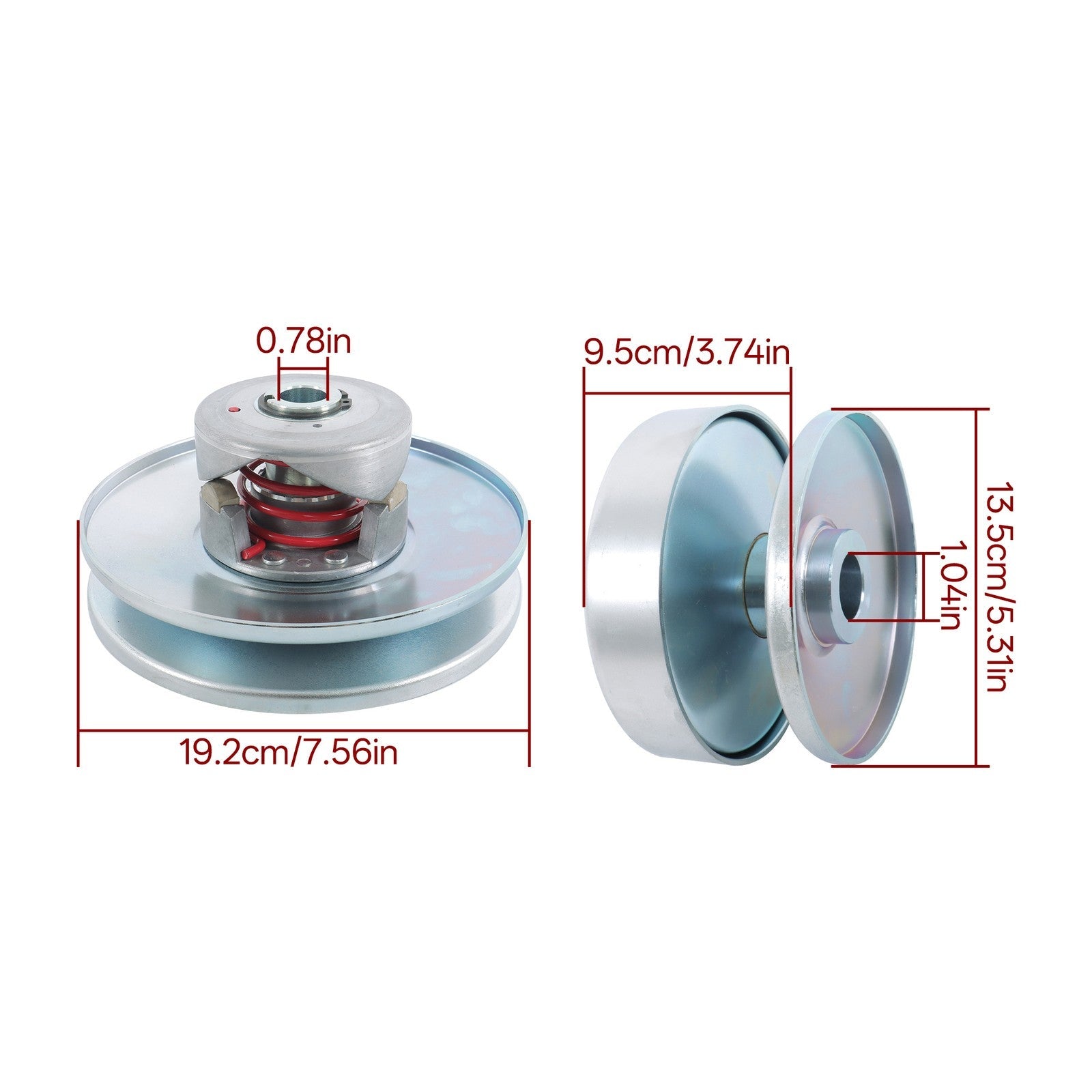 Go Kart Torque Converter Kit 40 Series 1" Driver 3/4" Driven Clutch Belt
