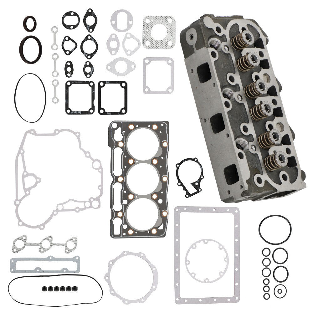 Kubota D1005 Engine Cylinder Head & Full Gasket Kit 16027-03043 Complete