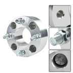 ATV Wheel Flange 2" 50mm 4x101.6mm Hub 62mm Thread 1/2"x20 Silver 4pcs
