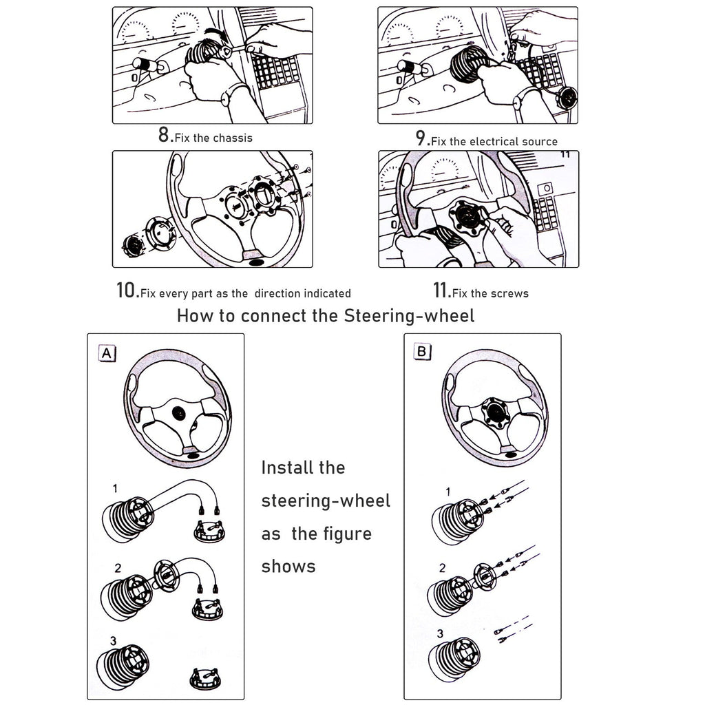 Golf Cart Steering Wheel with Score Card Holder for Yamaha EZGO Club Car