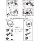 Golf Cart Steering Wheel with Score Card Holder for Yamaha EZGO Club Car