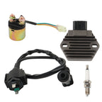 Honda TRX350TE/TM 00-06 Rectifier Starter Solenoid Ignition Coil Spark Plug Set