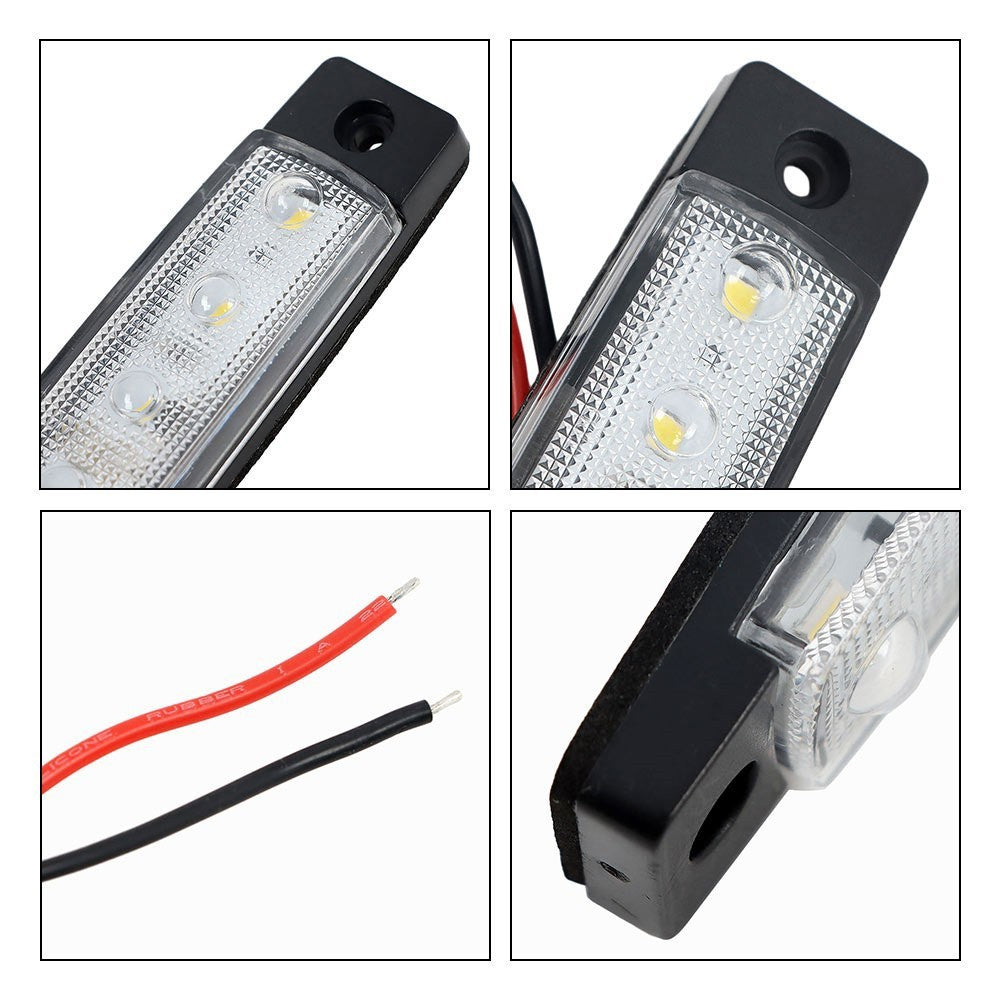 10PCS White Waterproof Marine Boat Stern Transom Lights 12V-24V 6LED