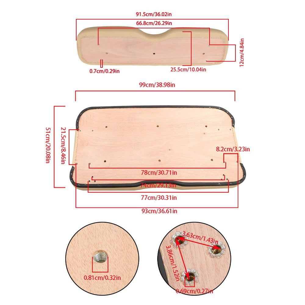 E-Z-GO RXV 2008+ Beige Front Seat Cushion Set for Freedom Golf Carts